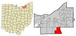 Cuyahoga County Ohio incorporated and unincorporated areas Brecksville highlighted